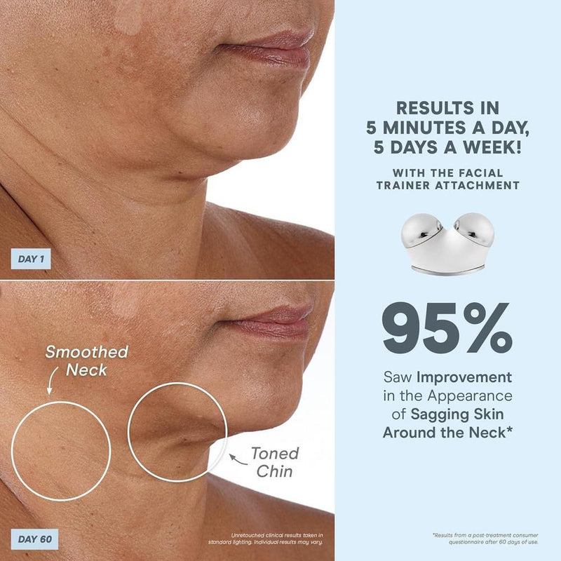 Dispositivo facial NuFACE Trinity+ de microcorriente, esculpe y aprieta rostro y cuello, aprobado por la FDA, incluye activador