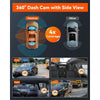 Vantrue N5 Dash Cam de 4 canales con conectividad WiFi y visión nocturna, grabación en 360 grados y control de voz