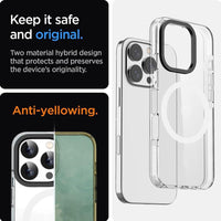 Funda AICase transparente compatible iPhone 16 Pro con MagSafe, magnética y delgada, no amarillenta, ligera y protectora