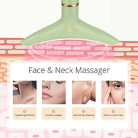 Ms.W Masajeador facial portátil eléctrico para cuidado de piel con 3 modos de masaje y calefacción para rostro y cuello