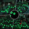 Decoraciones de Halloween para exteriores, luces solares de ojos aterradores, pack de 12 luces LED verde oscilantes, impermeables