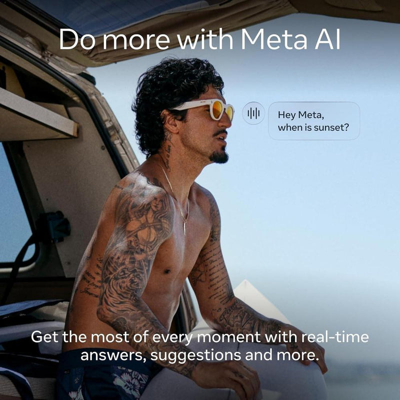 Gafas inteligentes Oakley Meta HSTN con IA para hombres y mujeres, cámara, audio, video, batería de larga duración y lentes polarizados