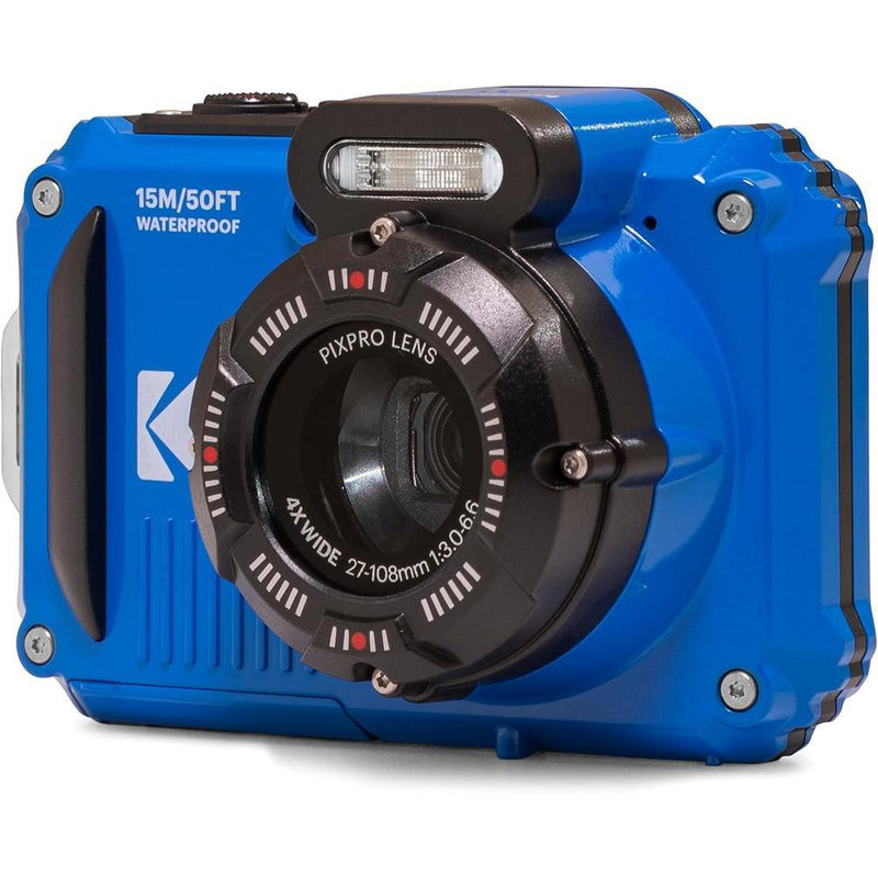 KODAK PIXPRO WPZ2 Cámara digital impermeable, resistente a golpes y polvo con WiFi, 16MP, zoom óptico 4X y video Full HD