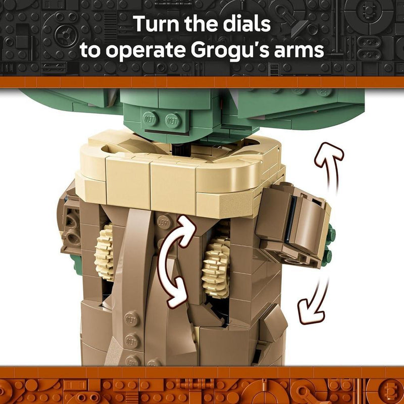 LEGO Star Wars: Grogu con juguete de construcción de cochecito Hover para niños, ideal para regalar y para fans de The Mandalorian