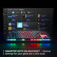 SteelSeries Apex Pro TKL Gen 3 con interruptores Omnipoint, actuación ajustable, rapid trigger, presets para juegos y modo de protección