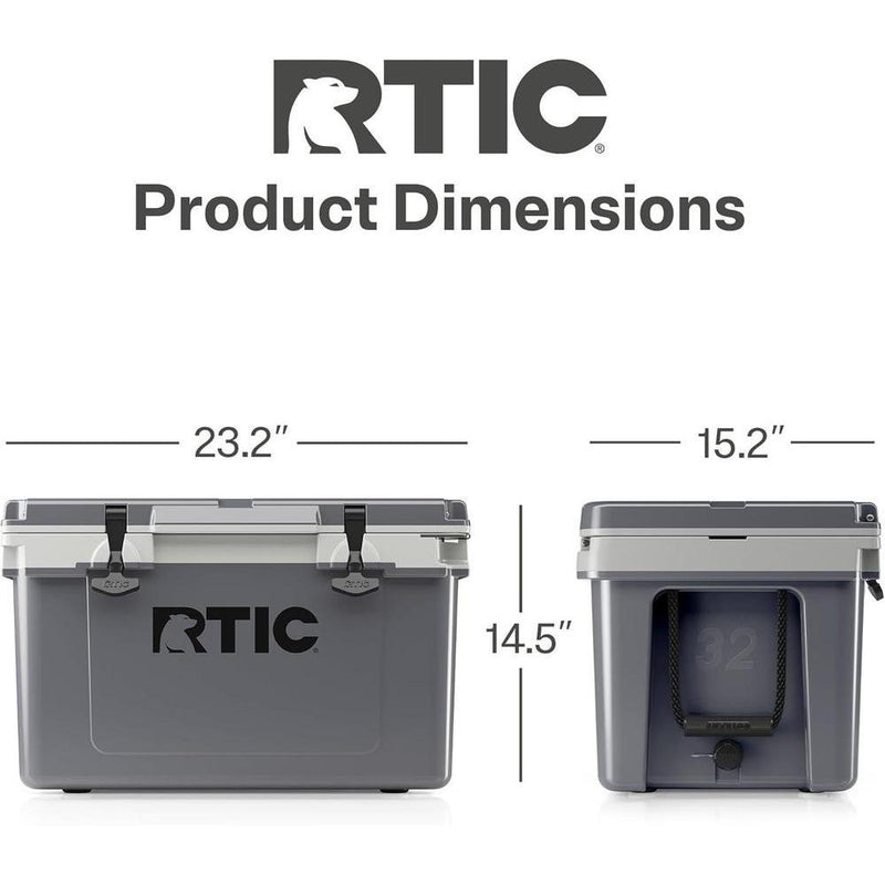 RTIC Refrigerador duro ultraligero para bebidas, ideal para playa, camping, pesca y barbacoas, más ligero que otros modelos