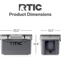 RTIC Refrigerador duro ultraligero para bebidas, ideal para playa, camping, pesca y barbacoas, más ligero que otros modelos