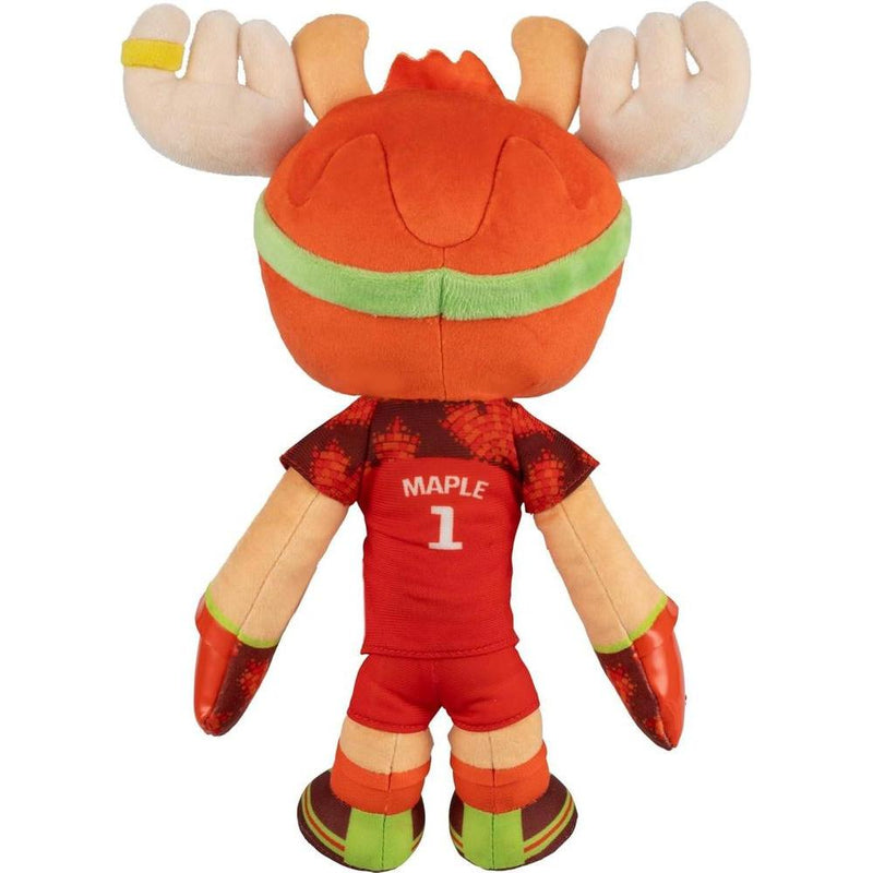 Jazwares FIFA World Cup 2026 Canadá - Peluche oficial Maple the Moose con uniforme rojo, juguete coleccionable para fanáticos