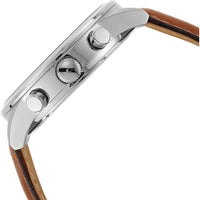 Flynn Cronógrafo: Reloj de Cuero Marrón de Fossil, Elegante y Resistente al Agua, Ideal para Hombres