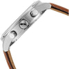 Flynn Cronógrafo: Reloj de Cuero Marrón de Fossil, Elegante y Resistente al Agua, Ideal para Hombres
