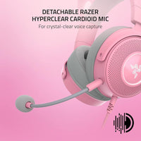 Razer Kraken Kitty V2 Pro Auriculares RGB: orejas intercambiables, iluminación reactiva y micrófono desmontable