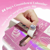 Calendario de Adviento de Maquillaje 2025, 24 Días de Sorpresas, Set de Regalo para Mujeres y Adolescentes