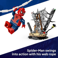 Set de construcción LEGO Spider-Man vs. Sandman con minifiguras de Venom y Spider-Man, ideal para niños desde 9 años