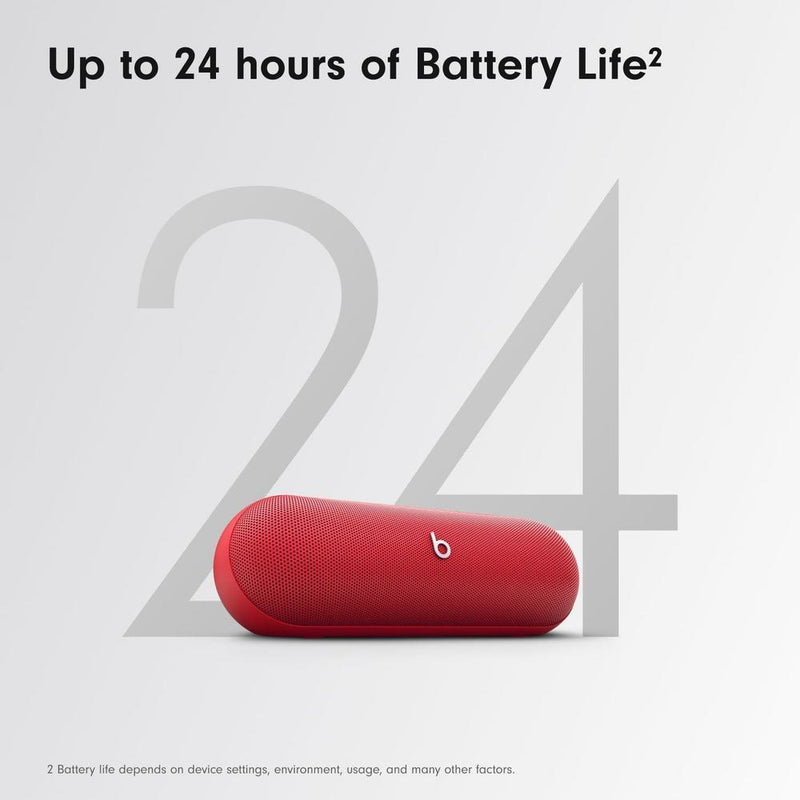 Beats Pill - Altavoz Bluetooth portátil con batería de larga duración, resistente al agua y compatible con Apple y Android