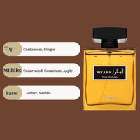 RASASI Aiyara Eau De Parfum - Perfume árabe para hombres, fragancia picante, amaderada y dulce, aroma cautivador