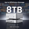 UGREEN Dock con Soporte DP Hub para Mac mini M4/M4 Pro 2024, SSD M.2 NVMe, Conectividad 10G, 4K, USB A/C, SD/TF, Audio