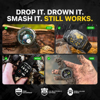 CARBINOX Blaze Smartwatch con GPS, resistente, 170+ modos deportes, Gorilla Glass, llamadas, compatible Android iOS