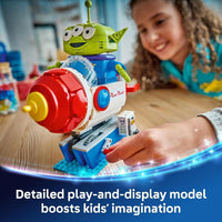 LEGO Disney y Pixar Toy Story Alien con Nave Espacial de Pizza Planet, Juguete de Construcción para Niños y Niñas