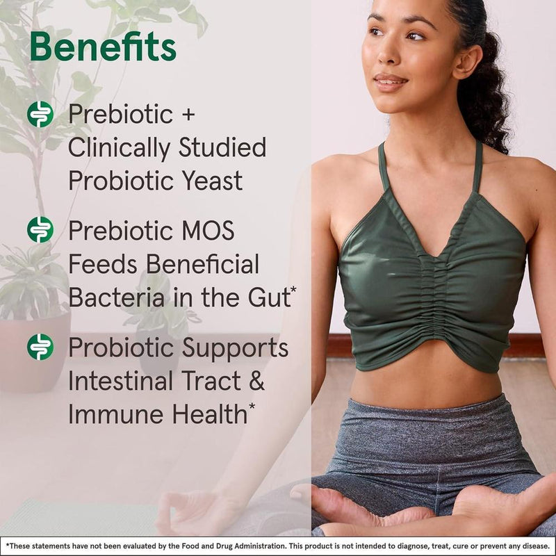 Jarrow Formulas Saccharomyces Boulardii + MOS Probiotics, Apoyo Digestivo e Intestinal, 5B CFU, 180 Cápsulas, Vegano