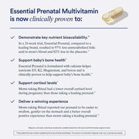 Multivitamínico Prenatal Ritual para Mujeres, con Folato, Colina y Omega-3 DHA para Soporte Fetal y Maternal, Sin OGM, Vegano