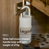 Odense Vaso térmico Legodt Loop con tapa y asa, acero inoxidable resistente a fugas, ideal para viajes y bebidas calientes o frías