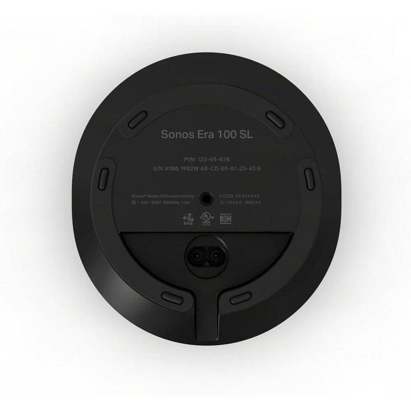 Sonos Era 100 SL - Altavoz compacto sin micrófono, con conectividad WiFi y Bluetooth, color negro