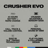 Skullcandy Crusher Evo - Auriculares inalámbricos con graves sensoriales, batería de 40 h, micrófono, compatible con iPhone y Android, negro