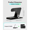 Estación de carga inalámbrica para iPhone: soporte de cargador 3 en 1 para múltiples dispositivos Apple iPhone, Watch, AirPods y Ultra Series