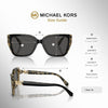 Michael Kors Acadia MK2199 - Lentes de sol rectangulares elegantes para mujer con accesorios incluidos de cortesía