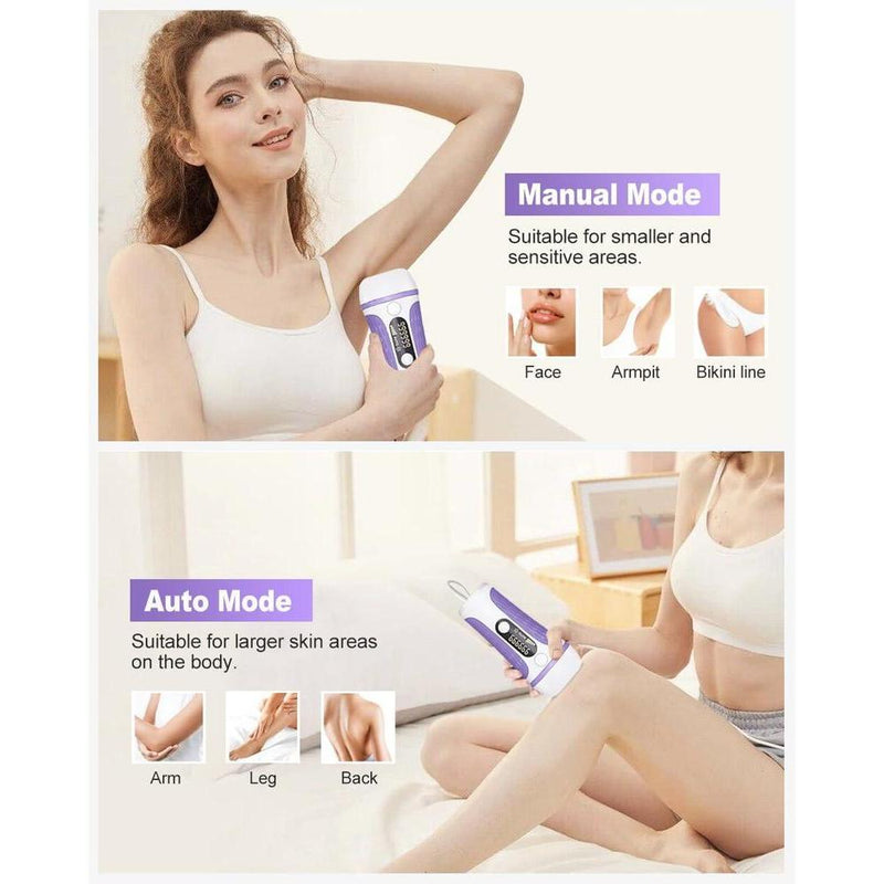 Dispositivo depilador láser IPL permanente con 999,999 flashes, seguro y eficaz, para uso en cuerpo completo en casa