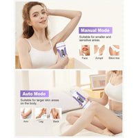Dispositivo depilador láser IPL permanente con 999,999 flashes, seguro y eficaz, para uso en cuerpo completo en casa