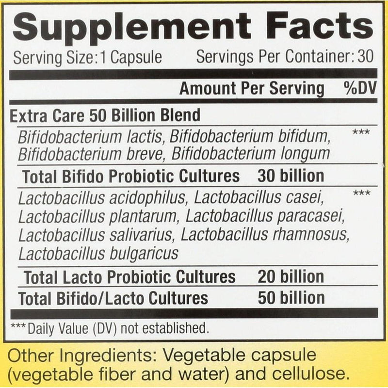 Renew Life Última Flora Probiótica Cuidado Extra, Suplemento de Salud Digestiva e Inmunológica Sin Lácteos, Soya, Gluten