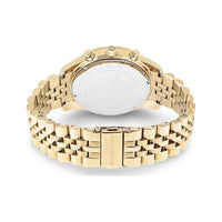 Michael Kors Reloj cronógrafo Lexington de acero inoxidable color oro con funciones de cronógrafo y cronómetro