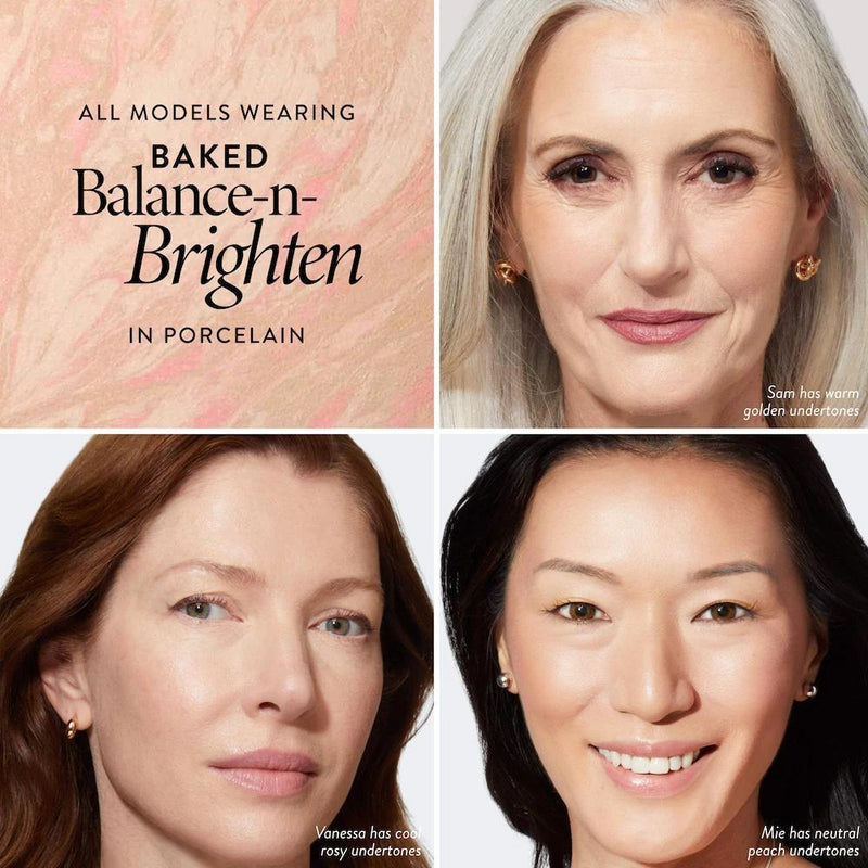 Balance and Brighten Base en Polvo Compacta Correctora de Color + Brocha Kabuki