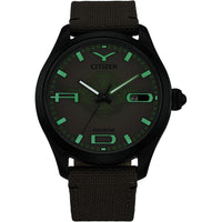 Citizen Eco-Drive Star Wars Yoda Judge me by my size do you Reloj IP Negro Cordura Luminoso Modelo BM6839-06W Negro Marrón Classic