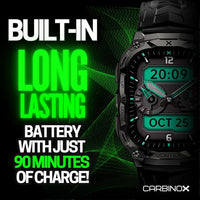 CARBINOX Vortex Smartwatch con función de llamadas, rastreador fitness militar, resistente al agua, diseño deportivo