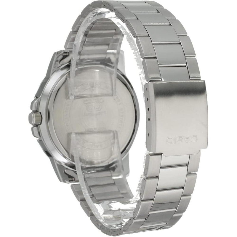 Casio reloj de acero inoxidable estilo buceador para hombre, resistente al agua, con correa de resina y movimiento de cuarzo