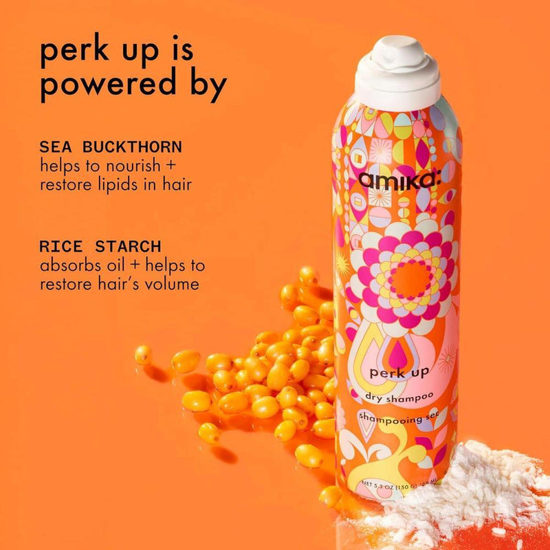 amika Champú seco sin talco, refresca raíces con volumen sin residuos blancos para todo tipo de cabello