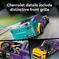 LEGO Speed Champions NASCAR Chevrolet Camaro ZL1, juguete de carreras coleccionable para niños de 9 años en adelante
