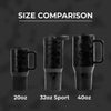 HydroJug Sport Botella de acero inoxidable con popote y diseño ergonómico a prueba de fugas, reutilizable, apta para lavavajillas
