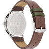 Reloj Ted Baker Cosmop con correa de cuero ecológico para hombre, esfera verde, diseño elegante y resistente al agua