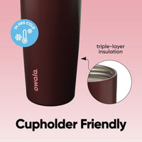 Botella de agua Owala FreeSip de acero inoxidable aislada con pico de dos vías, pajita y asa, ideal para viajes y deportes