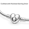 Pandora Moments Pulsera tipo serpiente con cierre de corazón