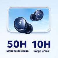 Soundcore By Anker Space A40 Inalámbricos Cancelación Activa De Ruido 50 Horas Reproducción Azul