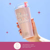Paris Hilton Boss Babe - Vaso de agua aislado a prueba de fugas con tapa abatible, taza de viaje de acero inoxidable,  rosa iridiscente