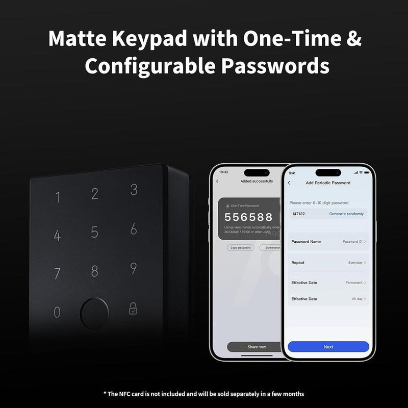 Cerradura inteligente Aqara U100 sin llave, compatible con Apple HomeKit, Alexa, Google e IFTTT, con teclado táctil y Bluetooth