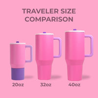 HydroJug Traveler - Moderno con asa y pajilla abatible, apto para portavasos de automóvil y resistente a las fugas