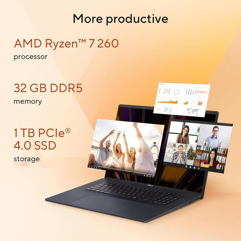Asus Vivobook 18 Laptop Ryzen 7 32GB Ram 1TB SSD Pantalla WUXGA Azul