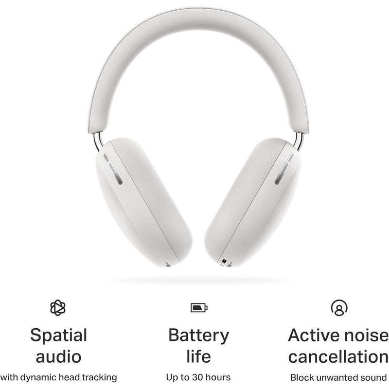 Sonos Ace Auriculares Inalámbricos Con Cancelación De Ruido Y Bluetooth, Batería De 30h, Audio Espacial, Dolby Atmos - Blanco