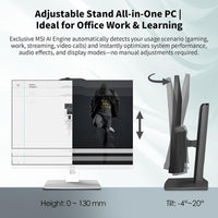 MSI Escritorio Todo en Uno de Negocios Moderno con Pantalla Táctil FHD, Intel Core i5, 16GB DDR5, SSD 1TB, Wi-Fi 6E y Webcam FHD